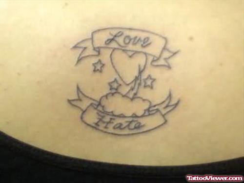 Love Heart Tattoo On Waist