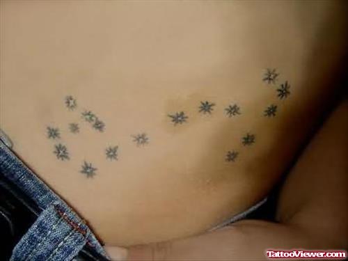 Stars Tattoos On Waist