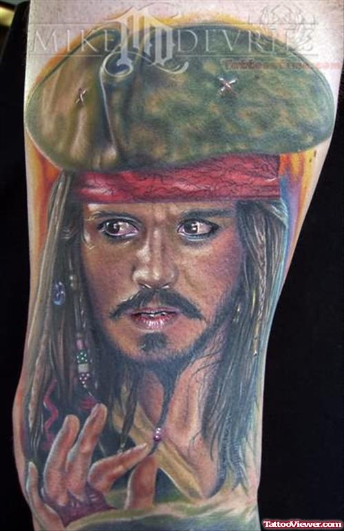 Johnny Depp Warrior Tattoo