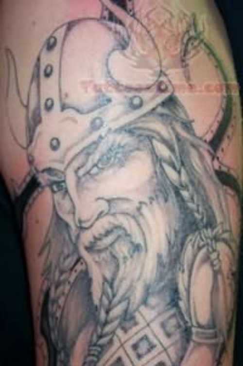Grey Faced Warrior Tattoo