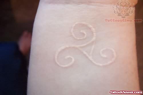 Beautiful White Ink Tattoo For Wrist