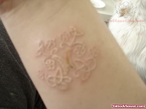 Famous White Ink Tattoo