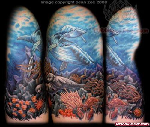 Underwater Wildlife Tattoo