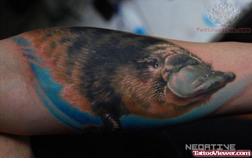 Platypus Wildlife Tattoo