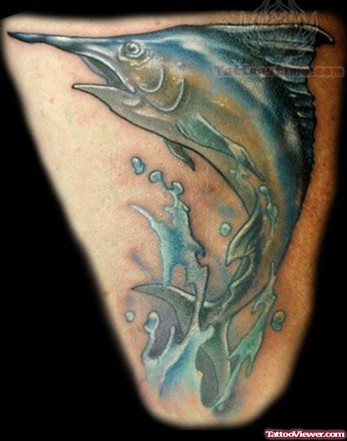 Marlin Fish Wildlife Tattoo