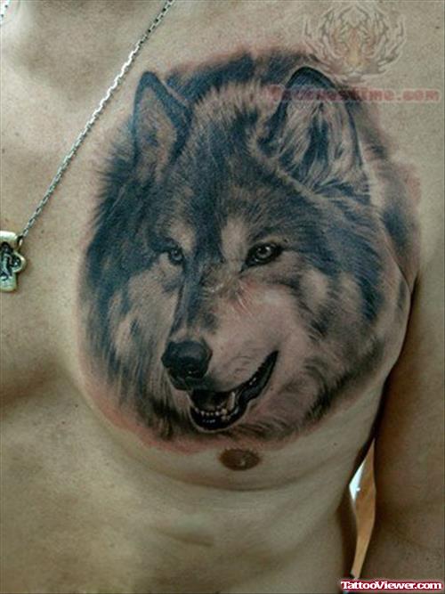 Wolf Wild Tattoo On chest