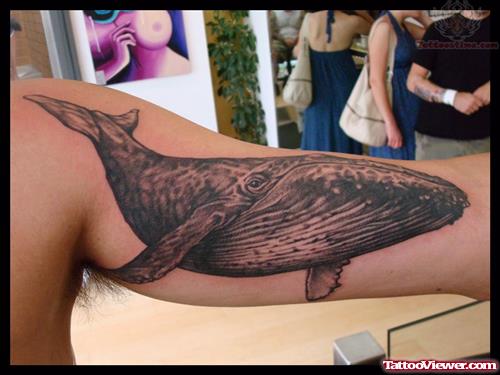 Whale Tattoo On Muscles