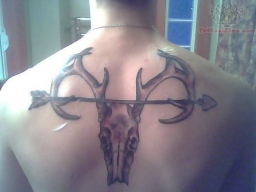 Wildlife Deer Skull Tattoo
