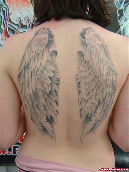 Beautiful Girl With Wings Tattoo