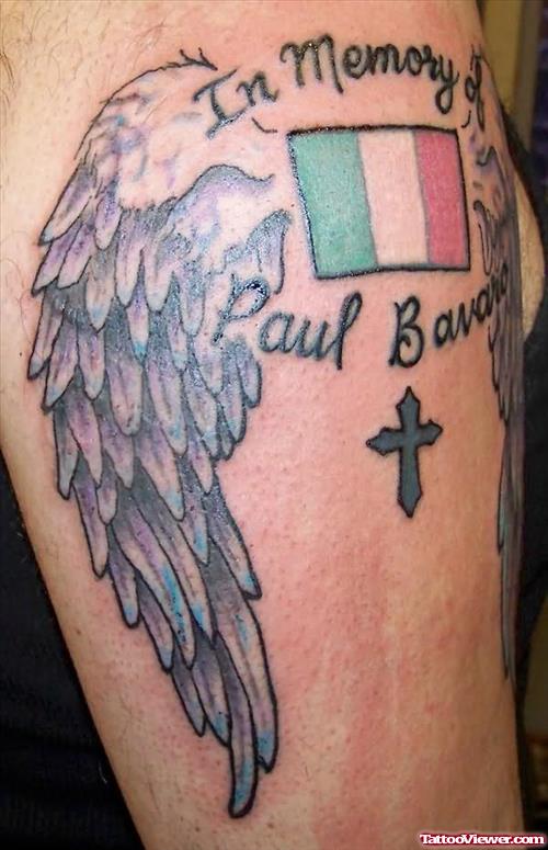 Memorial Wings Tattoo