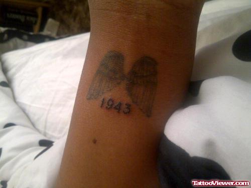 Gre Ink Memorial Angel Wings Tattoo On Arm