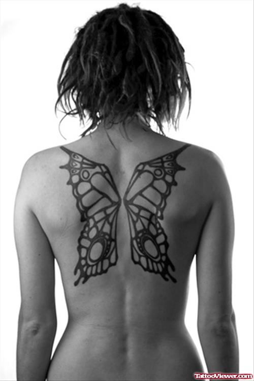 Butterfly Wings Tattoos on Back