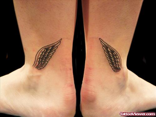 small Wings Tattoos On Ankle