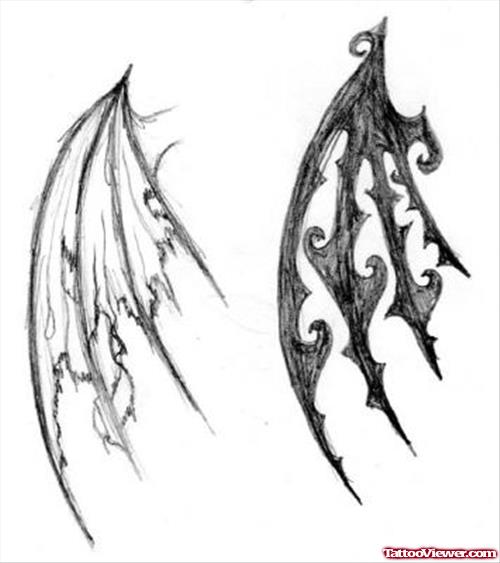 Devil Wings Tattoos Design