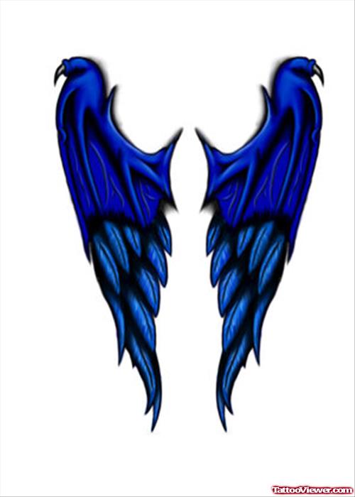 Blue Wings Tattoo Design