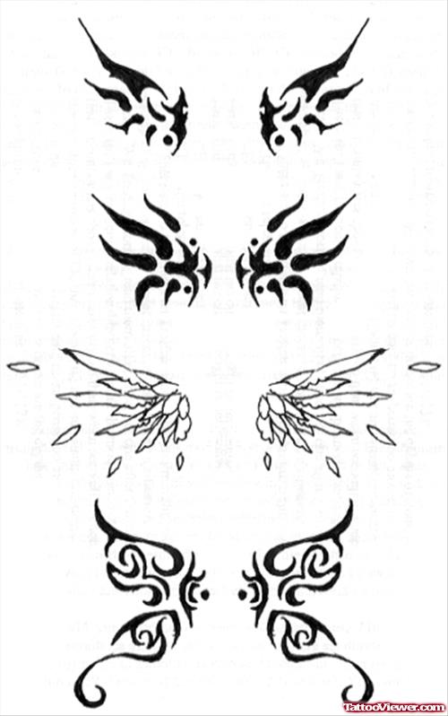 Attractive Wings Tattoos Designs