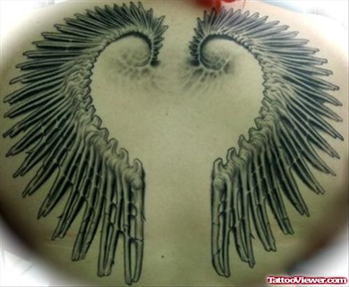 Back Body Wings Tattoo