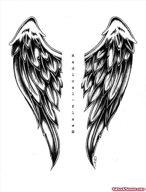 Latest Angel Wings Tattoos Design