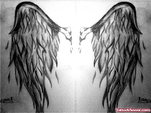 Wings Tattoos On Back Body