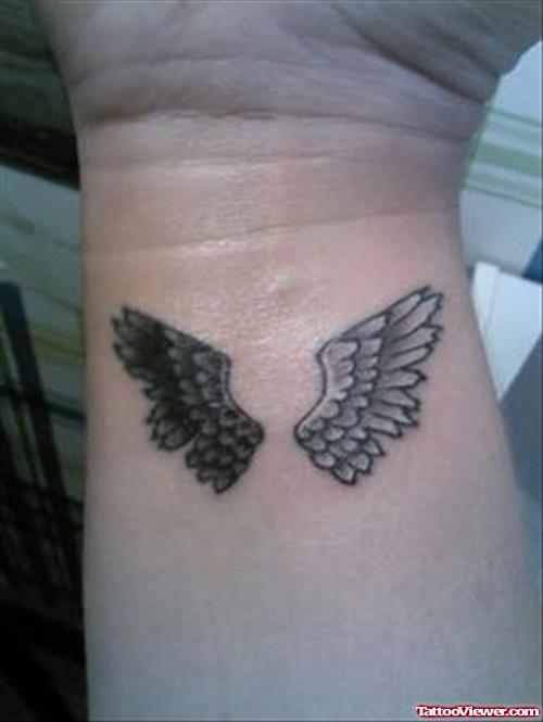 Angel Wings Tattoos On Wrist