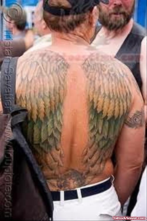 Beautiful Wings Tattoos On Back