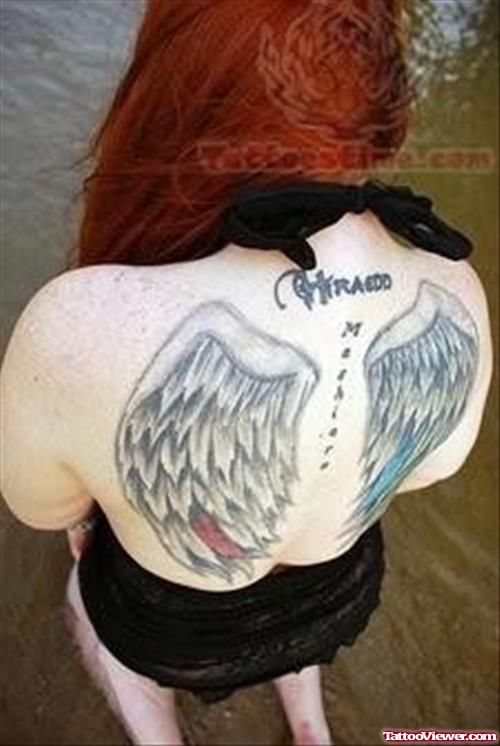 Awesome Wings Tattoo For Girls
