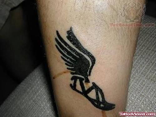 Wings Tattoos On Leg