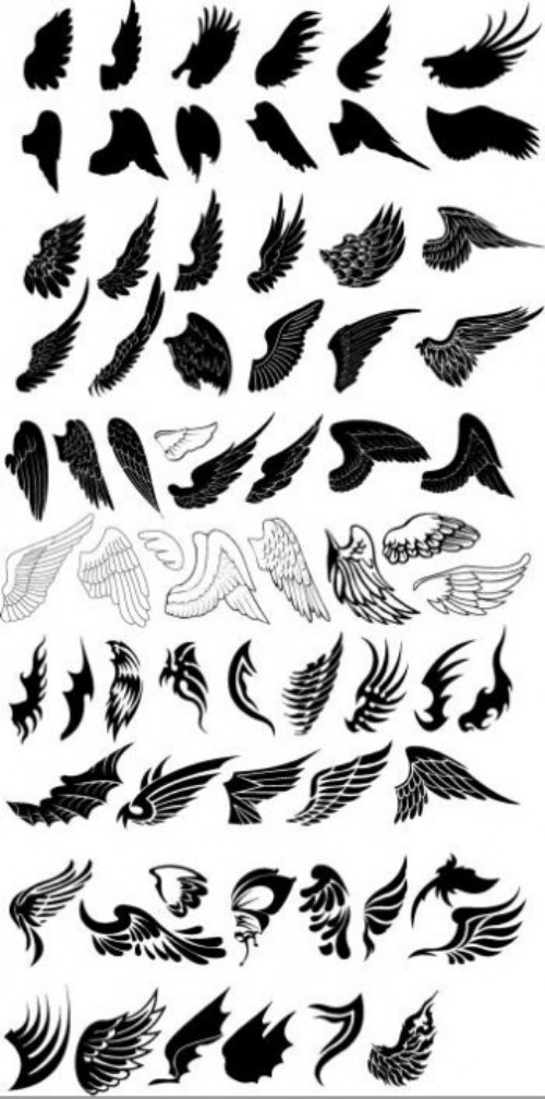 Black Wings Tattoo Designs