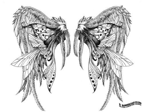Extreme Wings Tattoos Design