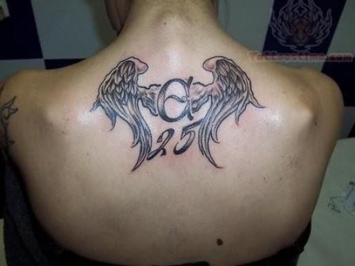 Elegant Wings Tattoos On Upper Shoulder