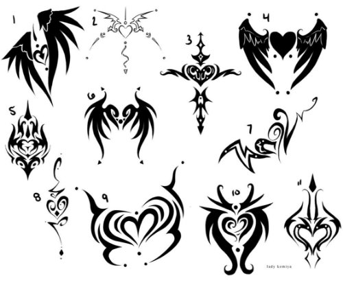 Tribal Wings Tattoos Design