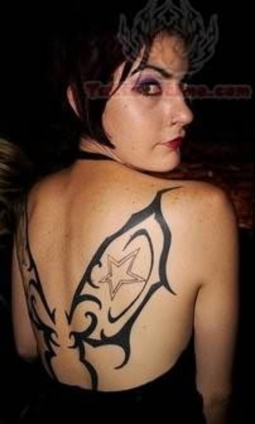Trendy Wings Tattoos On Back Body
