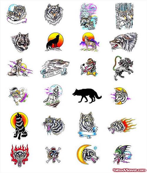 Beautiful Wolf Tattoos Designs