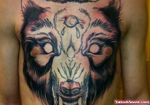 Keenan Bouchard Wolf Tattoo On Chest