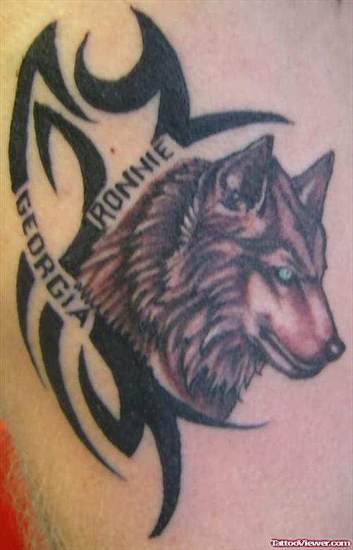 Tribal Animal Tattoos - Wolf