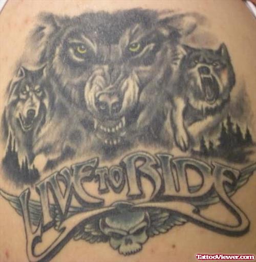 Biker Wolf Tattoo