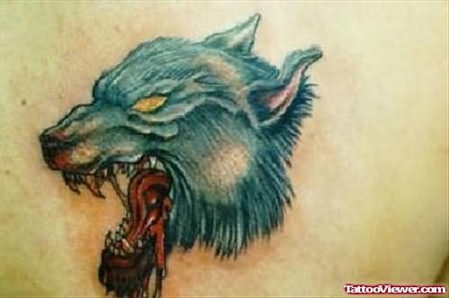 Savage Wolf Tattoo
