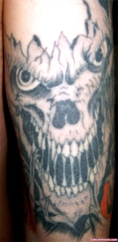 Wolf Skull Tattoo Photo