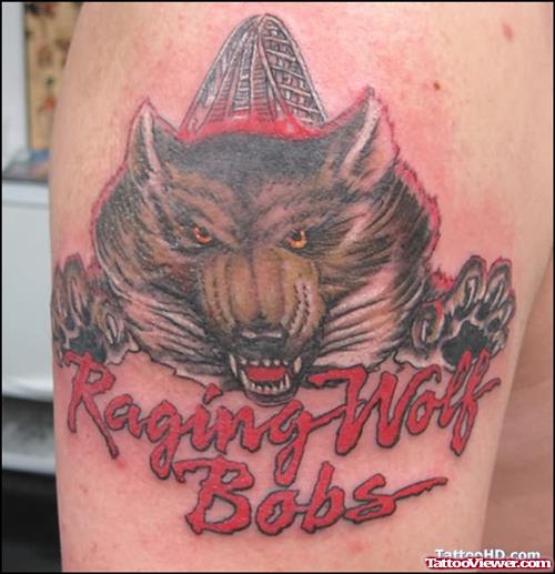 Raging Wolf Tattoo