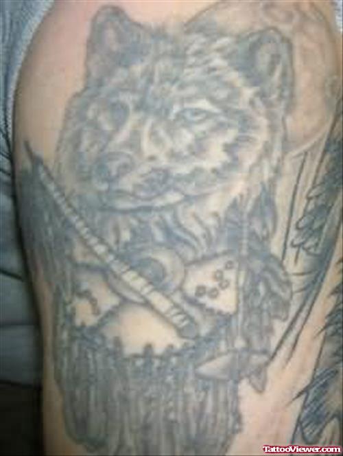 A Trendy Wolf Tattoo