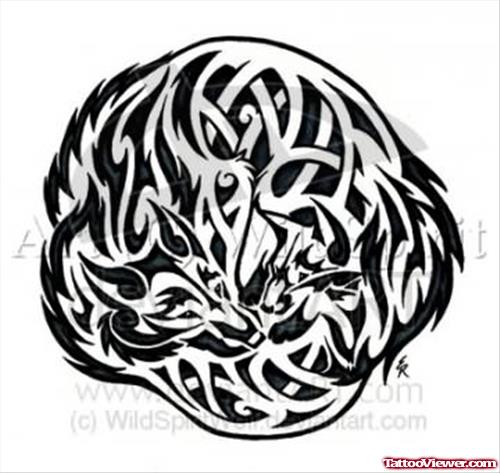 Celtic Wolf Tattoo Sample