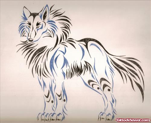 Wolf Tattoo Design by Tattoostime