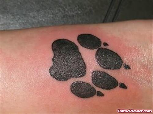 Wolf Footprints Tattoo On Arm