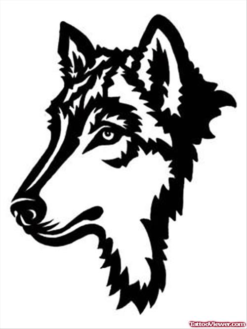 Temporary Wolf Tattoo Design