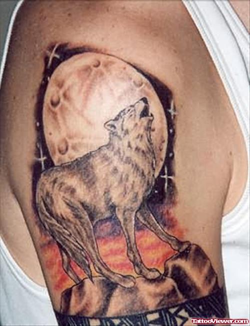 Howling Wolf High Quality Tattoo