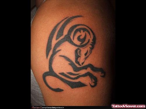 Tribal Capricorn Women Tattoo
