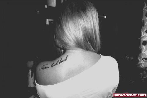 Never Look Back Women Tattoo