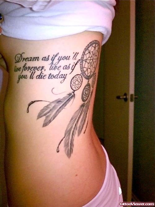 Dreamcatcher And Women Quote Tattoo
