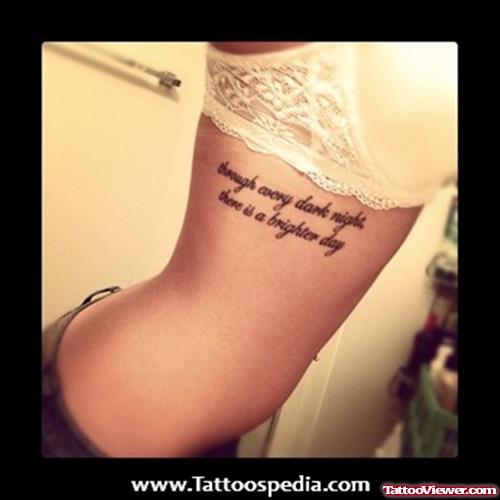 Side Beautiful Quote Women Tattoo