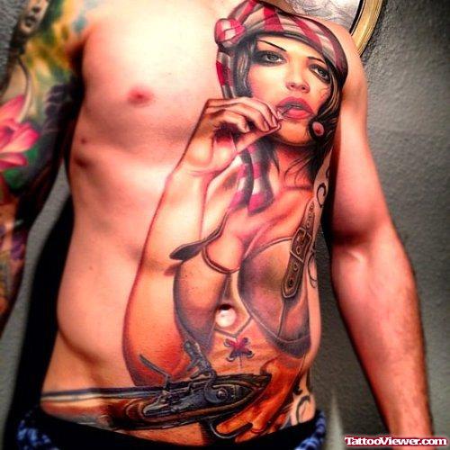 Women Tattoo On Man Body